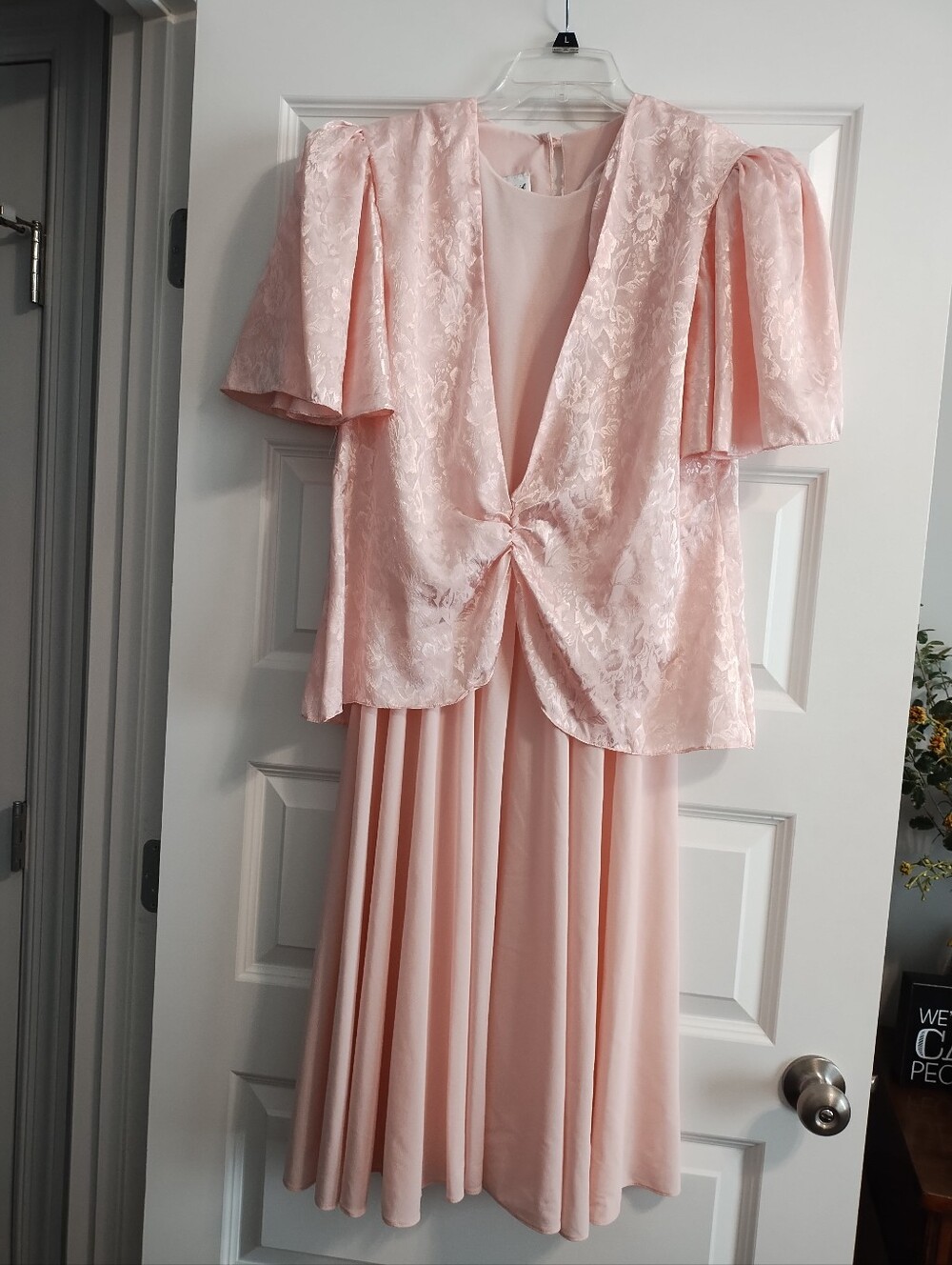 Vintage Boston Maid Pink Floral Dress Set